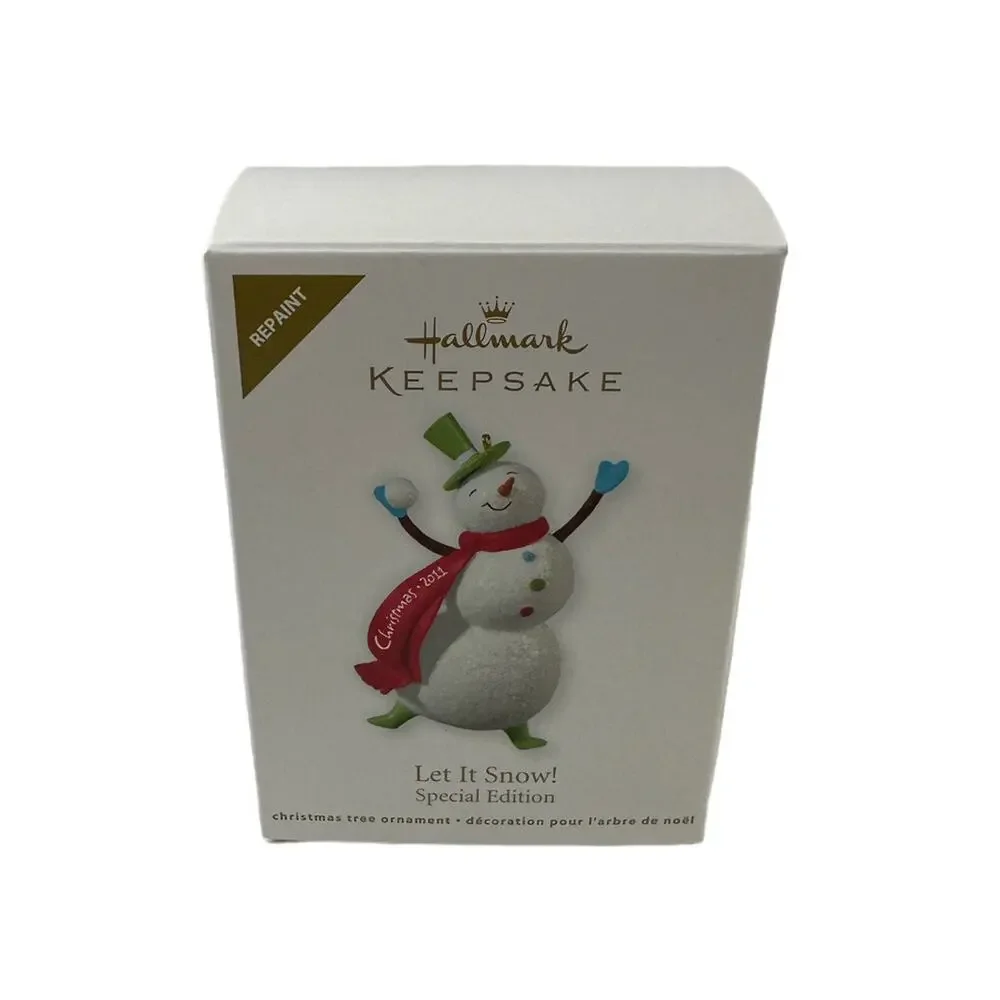 2011 Hallmark Keepsake Let It Snow Snowman Repaint Special Edition Ornament